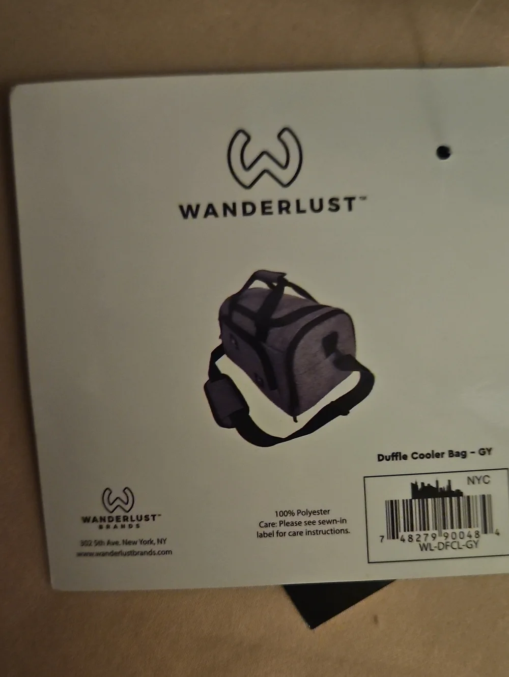 WANDERLUST Gray Travel Duffel Cooler Bag - Convertible Shoulder & Hand Carry